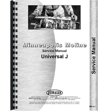 New Service Manual Made For Minneapolis Moline Tractor Model J